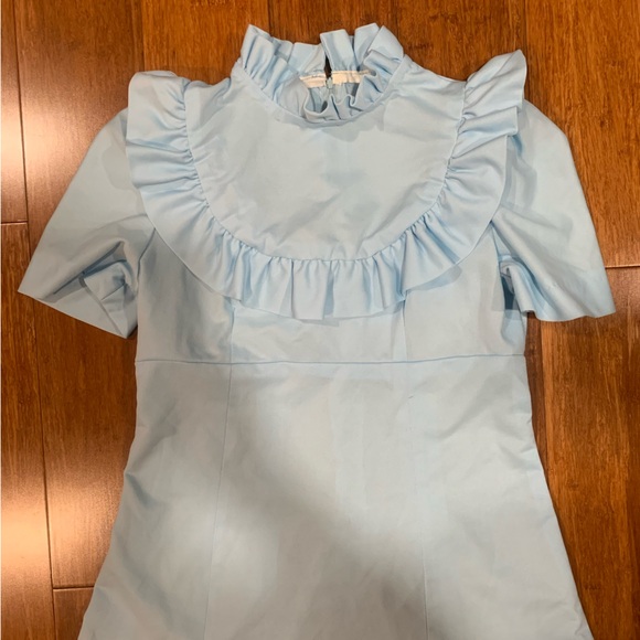 Vintage homemade baby blue kids dress - Picture 3 of 4